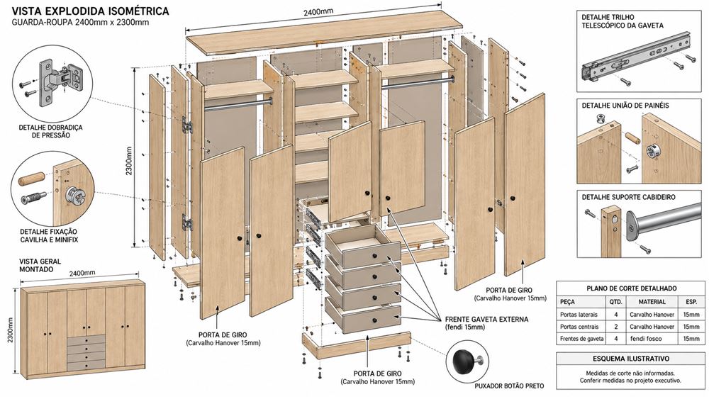 Guarda-roupa e closet Modulix